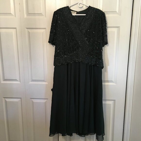 BRILLIANTE By J.A. Dresses & Skirts - BRILLIANTE  All Occasion Sequin Dress Dark Green